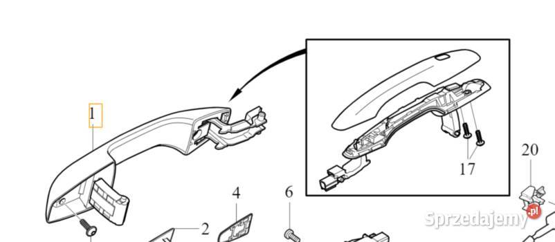VOLVO S60 V60 C40 XC40 klamka zewnetrzna lewa Bielany Wrocławskie