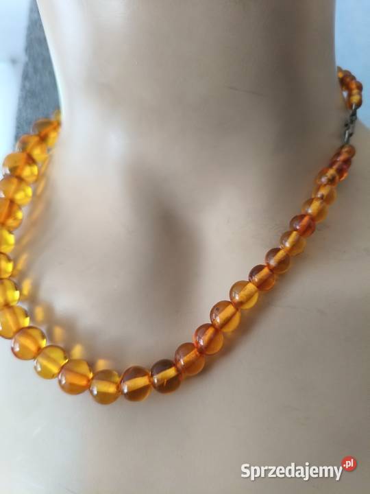 Naszyjnik Bursztyn Kulki Vintage Białystok