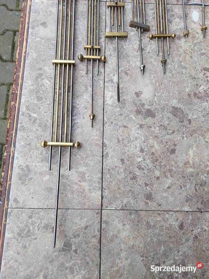 Zestaw 8 ruszta wahadeł starych zegarów Tczew