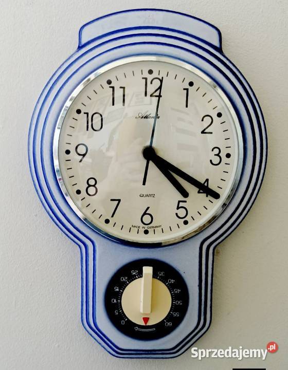 Zegar ceramiczny ścienny z lat 80 ścienny