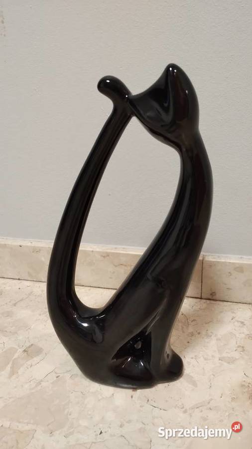 Czarny kot z porcelany Poznań