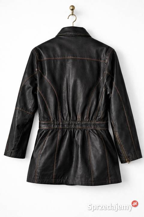 KAVIERI Kurtka Skórzana NOWA Efekt Patyny Black Wrocław