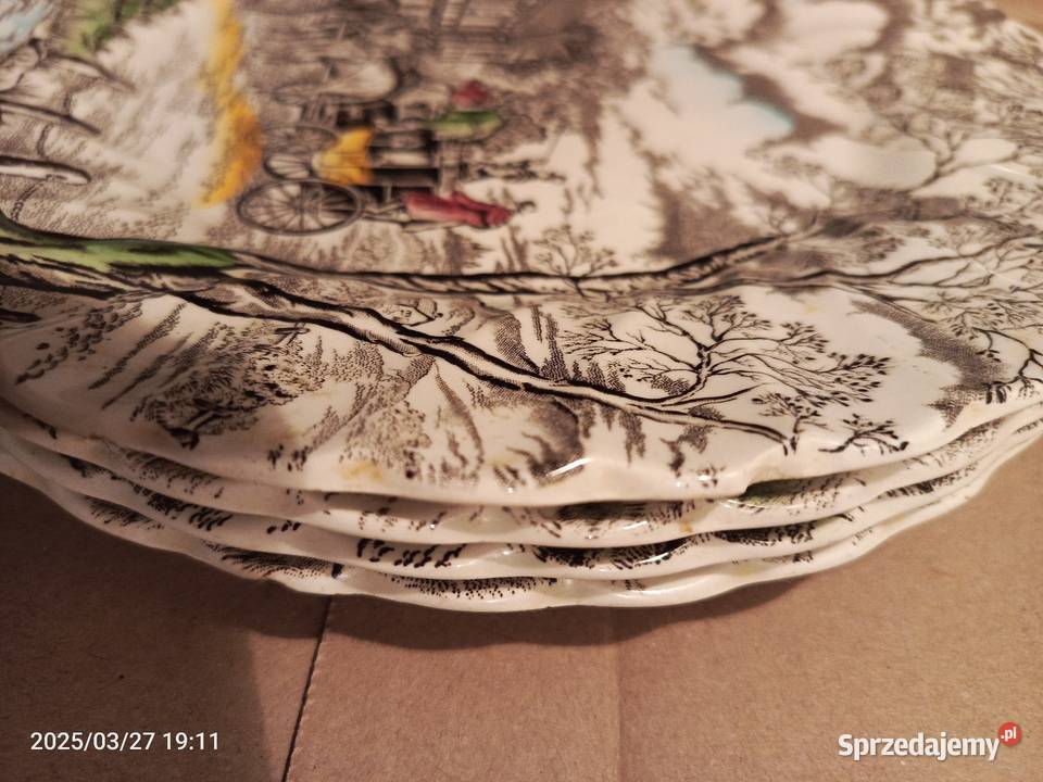 TALERZE ANGIELSKIE Vintage Royal Mail DUŻE 4 Tychy sprzedam