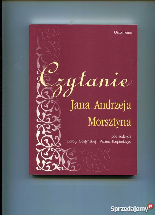 Czytanie Jana Andrzeja Morsztyna sprzedam
