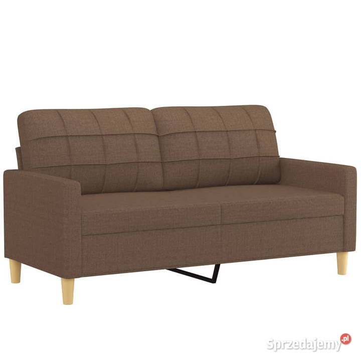 Sofa 2osobowa brązowa 140 tapicerowana tkaniną Warszawa