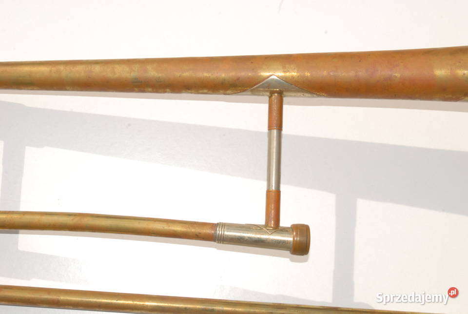 Stary duży puzon Czechosłowacki unikat antyk śląskie Cieszyn