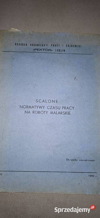 Scalone normatywy czasu pracy na roboty Antyki, Sztuka, Kolekcje Łęczyca