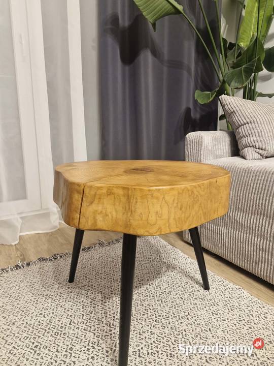Stolik kawowy plaster drewna Niepołomice