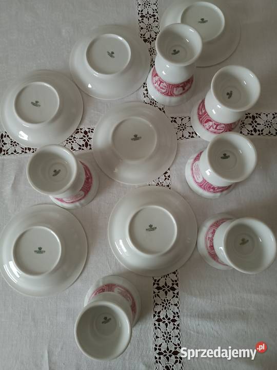Porcelanowe sygnowane kufelki pucharki kubki Porcelana i szkło Gorlice