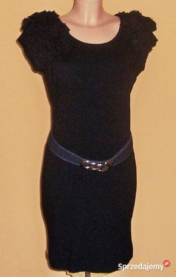 Sukienka z dzianiny w kolorze czarnym marki wielkopolskie Wieleń