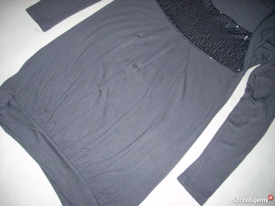 Clockhouse CA szara TUNIKA cekiny j NOWA 34 XS C&A Spódnice i sukienki