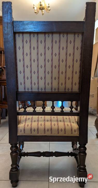 Piękny dębowy fotel neorenesansowysklep Dąbrowa Dąbrowa Górnicza sprzedam