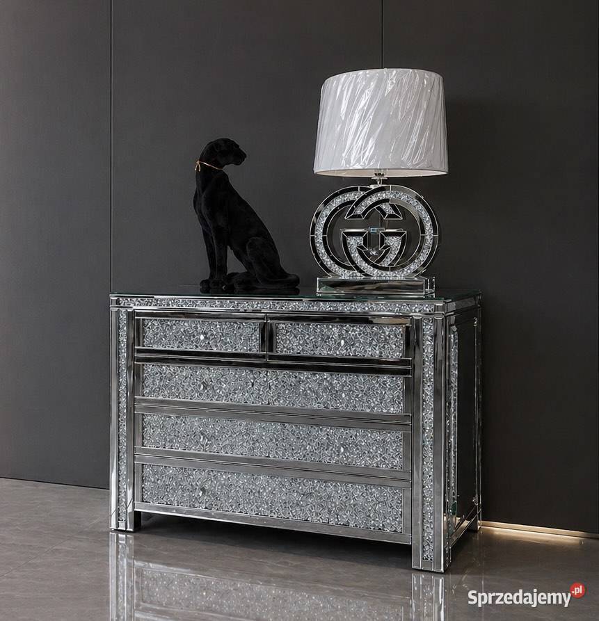 Lustrzana komoda z kryształkami Milion Diamonds Golkowice