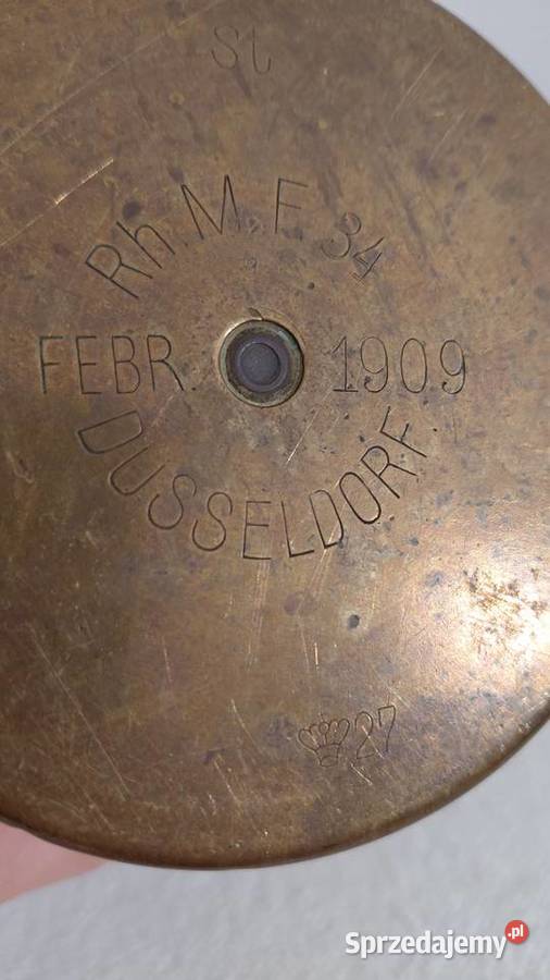 Łuska artyleryjska 1909r Dsseldorf