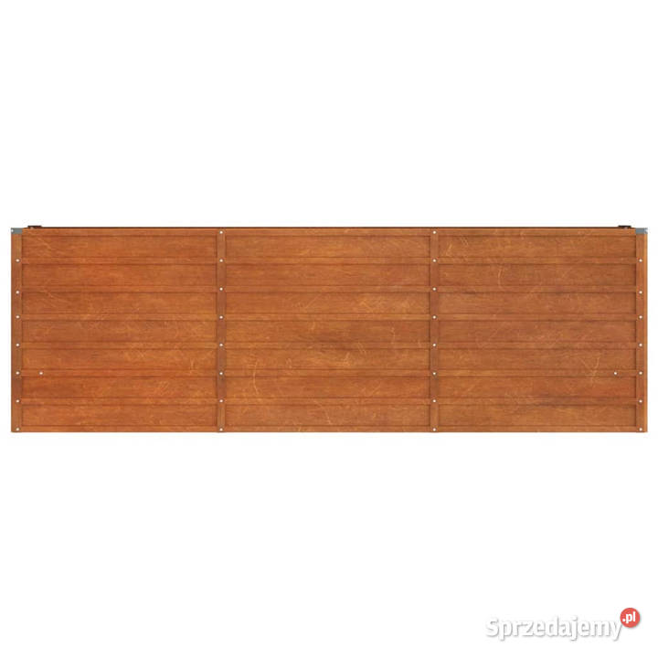 Podwyższona donica rdzawa 240x40x77 stal Warszawa