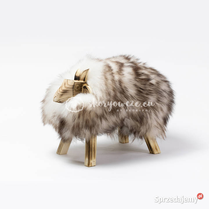 Krzesło baranek dekoracyjny biało brązowy Szaflary