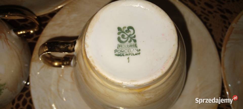 Złocona porcelana Wloclawek Sejny sprzedam