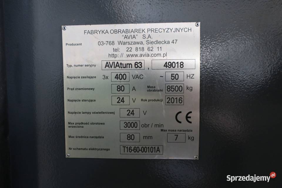 Tokarka CNC FOP AVIA AVIATURN 63 sprzedam