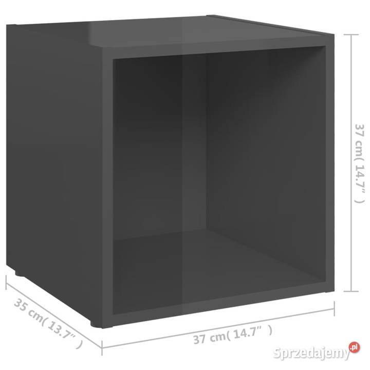 Szafki pod TV 4 wysoki połysk szare 37x35x37 Warszawa