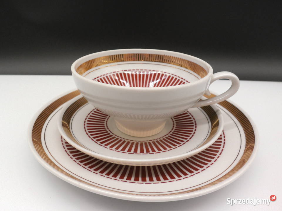 Zestaw śniadaniowy trio porcelana Weisswasser Raszków