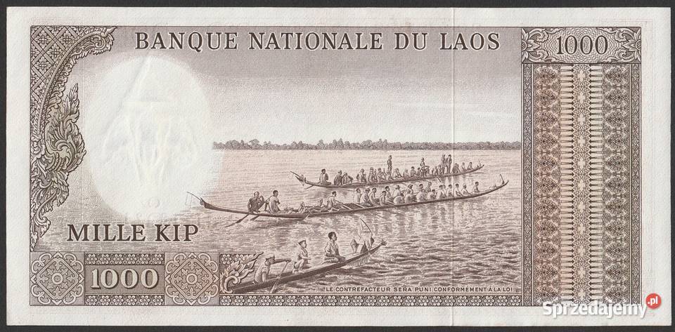 LAOS 1000 KIP 1963 STAN BANKOWY UNC łódzkie Łódź