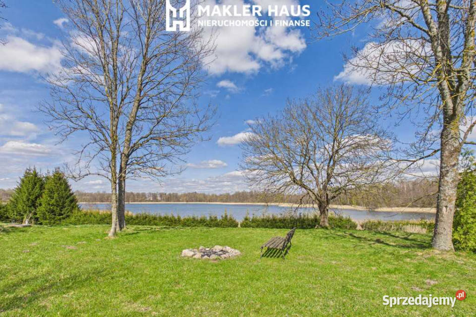 Domek jeziorem z prywatnym pomostem Mazury