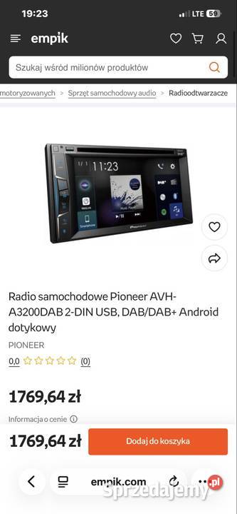 Radio 2 din Pioneer a3200dab USB android Syców