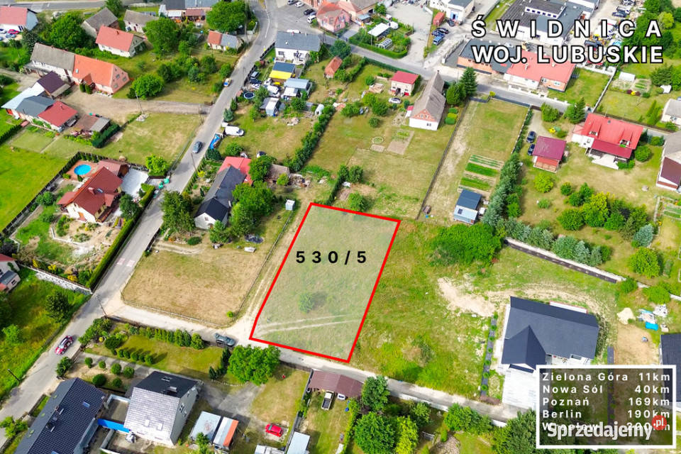 Działka pod zabudowę 5305 o pow 1133 m Świdnica
