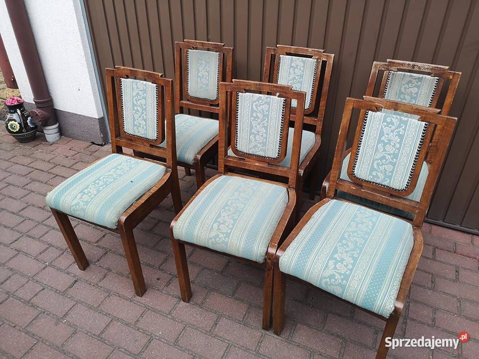 Krzesła ARTDECO Orzech Unikat Stare Antyk Swarzędz