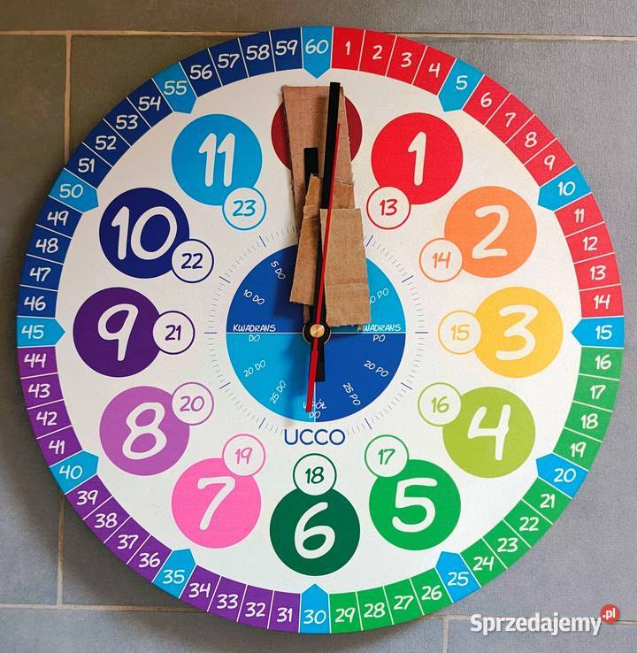 Zegar ścienny zabawka edukacyjna