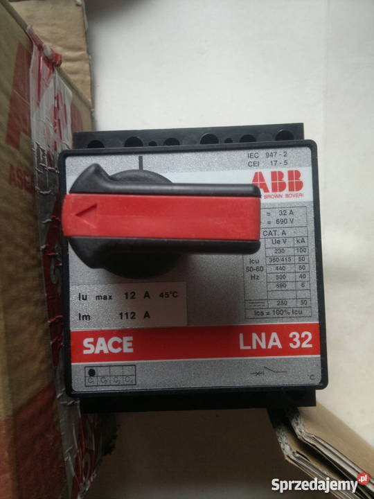 Wyłącznik SACE LNA 32 112A Asea Brown Bover Dąbrowa Górnicza