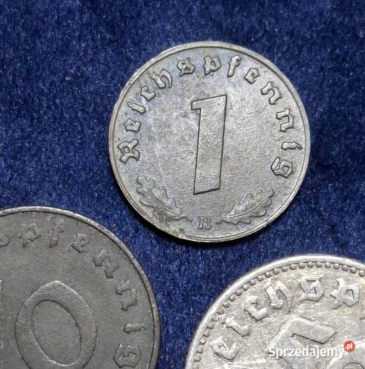 3 x monety III Rzesza 11050 Reichspfennig ŁADNE