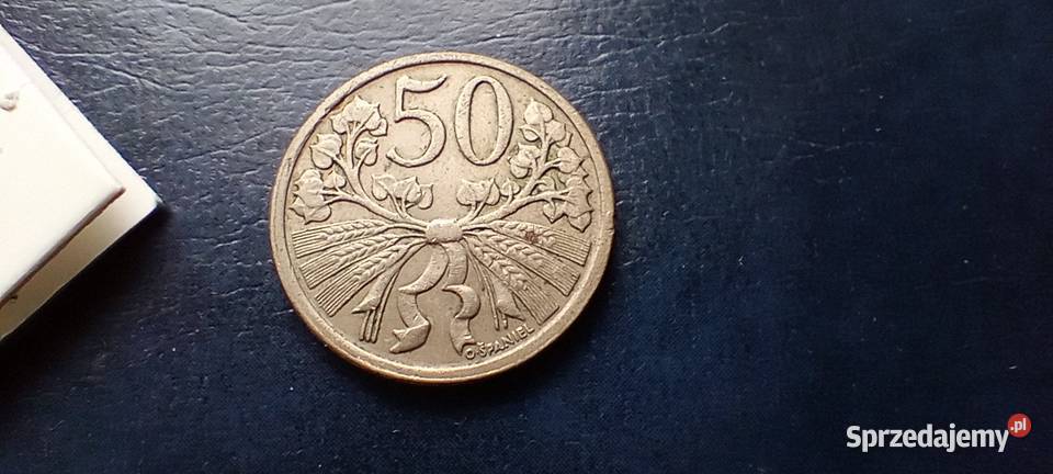 Stare monety 50 halerzy 1921 Czechosłowacja 2 Numizmatyka Lesko