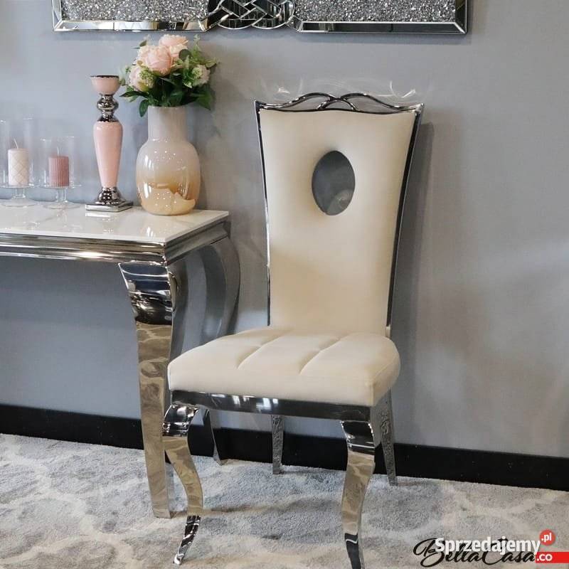 Krzesła glamour Luxury Tapicerowane Welur RÓŻNE 50cm