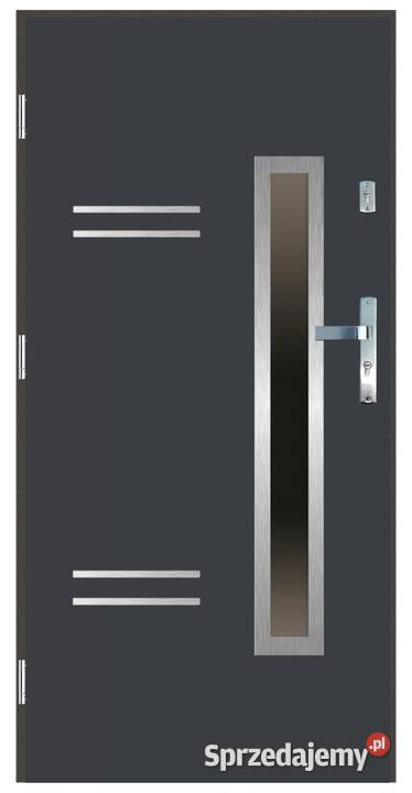 Drzwi wejściowe do domu GI43 INOX Antracyt 90 Ciemniewo