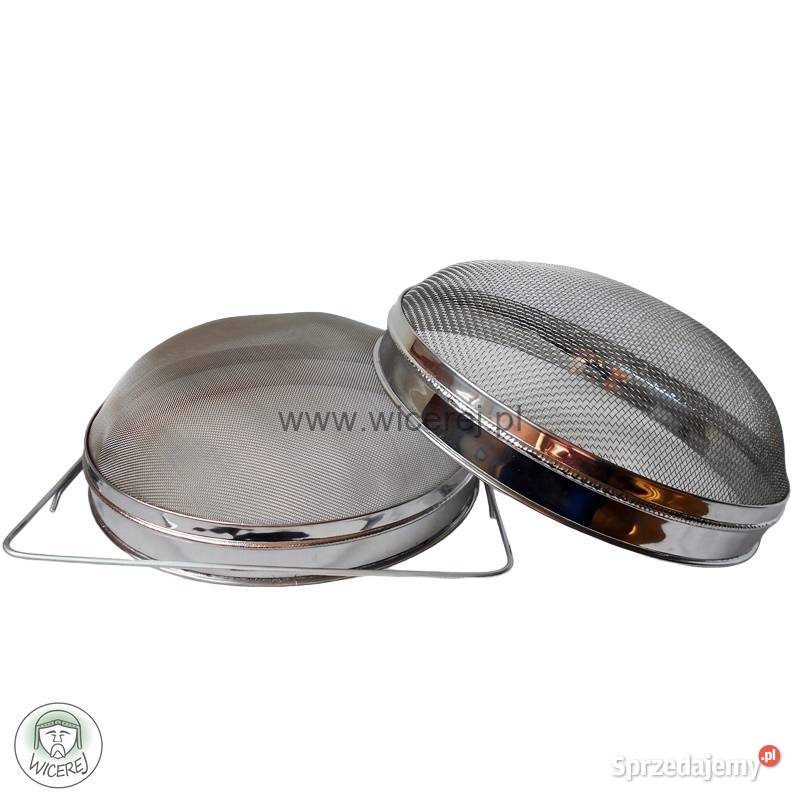 Nierdzewne Sito do Miodu Okrągłe 300mm Podwójne Pszczelarstwo podkarpackie