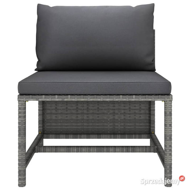 3częściowa sofa do ogrodu z poduszkami szara Warszawa