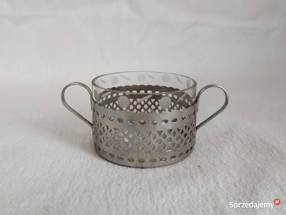 PRL Zestaw Szklanek z Cukiernicą Cieszyn sprzedam