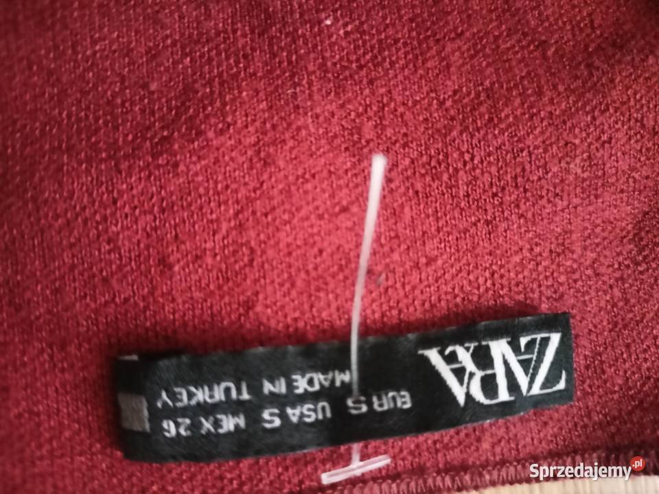 Sukienka w czarnobiały kwiatowy wzór Zara czerwony Krzyż Wielkopolski sprzedam