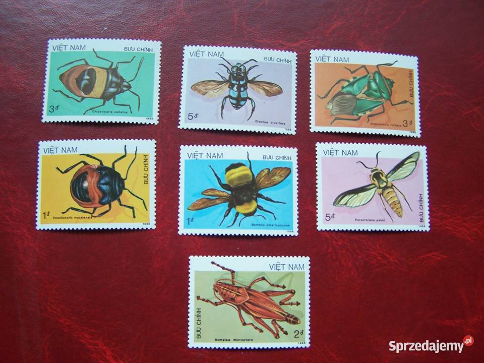 Wietnam 1987 MNH Mi 179400 Fauna Owady Kolekcje Tychy