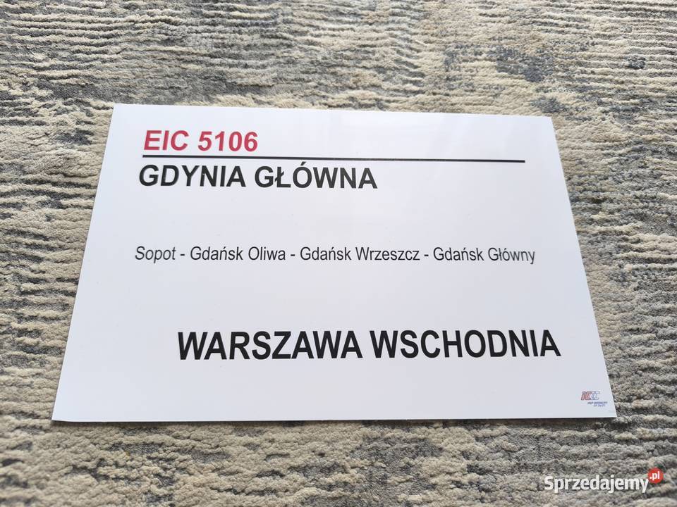 Tablica relacyjna EIC Gdynia Warszawa Biała Podlaska