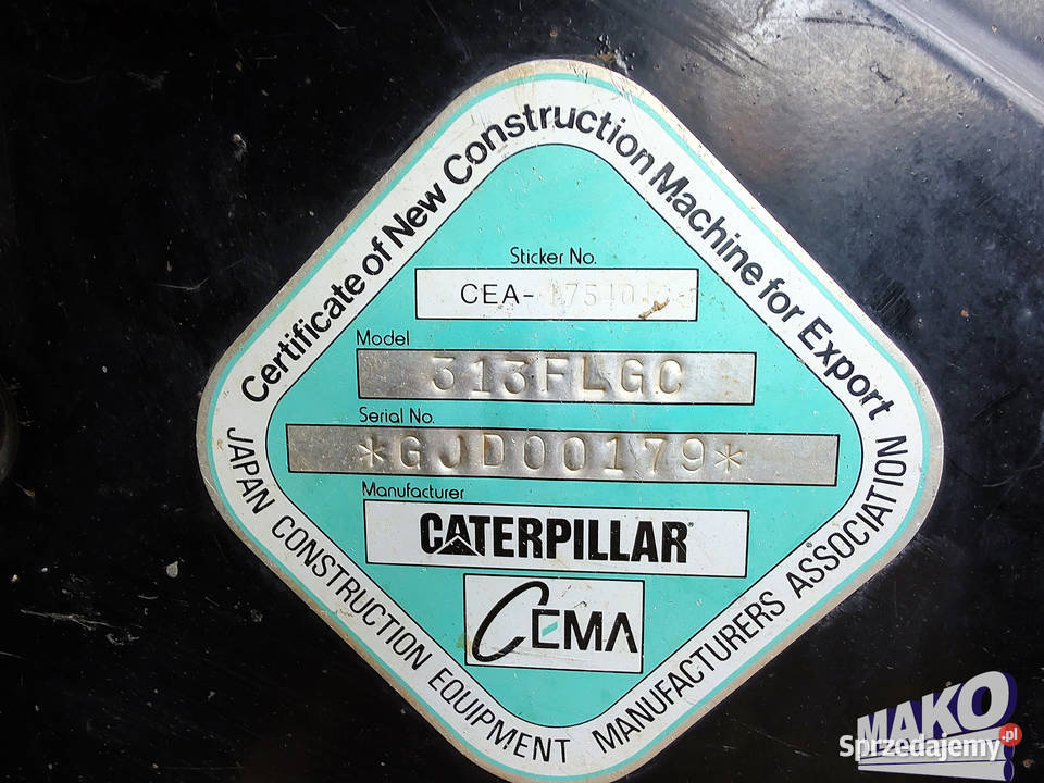 Caterpillar 313FLGC 2015r 8778 mtg 313 312 311 Dodatkowy osprzęt Ostrowiec Świętokrzyski