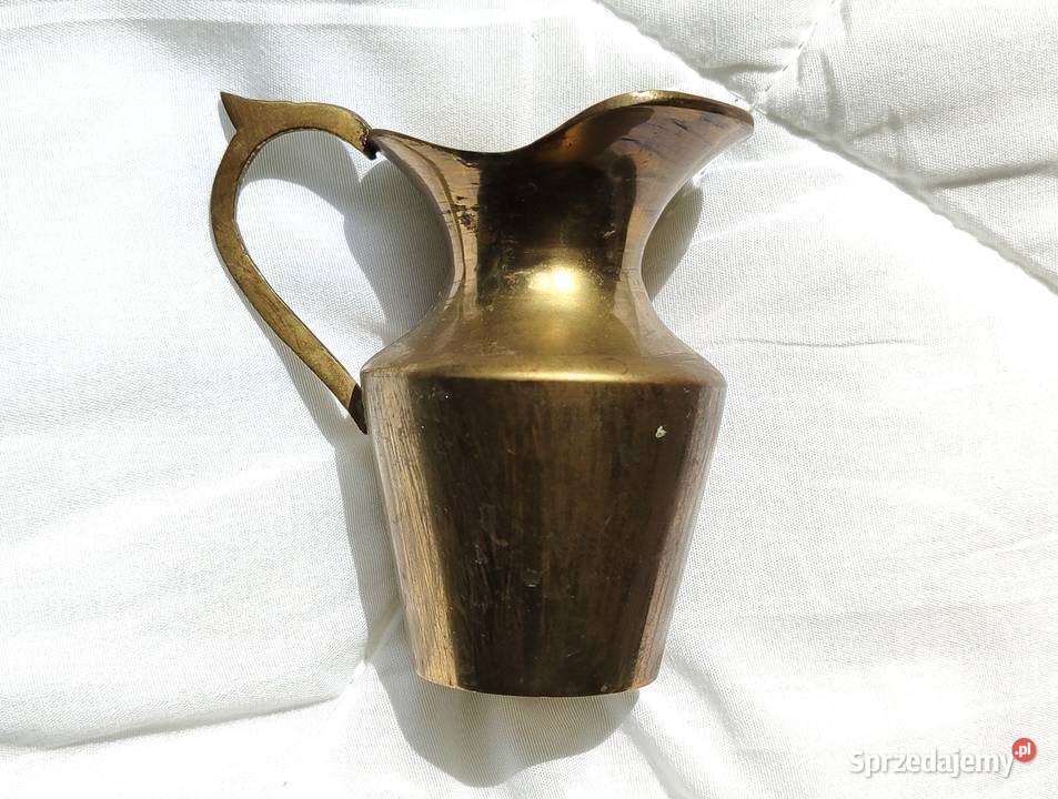 Dzbanuszek mosiężny stary Antyki, Sztuka, Kolekcje