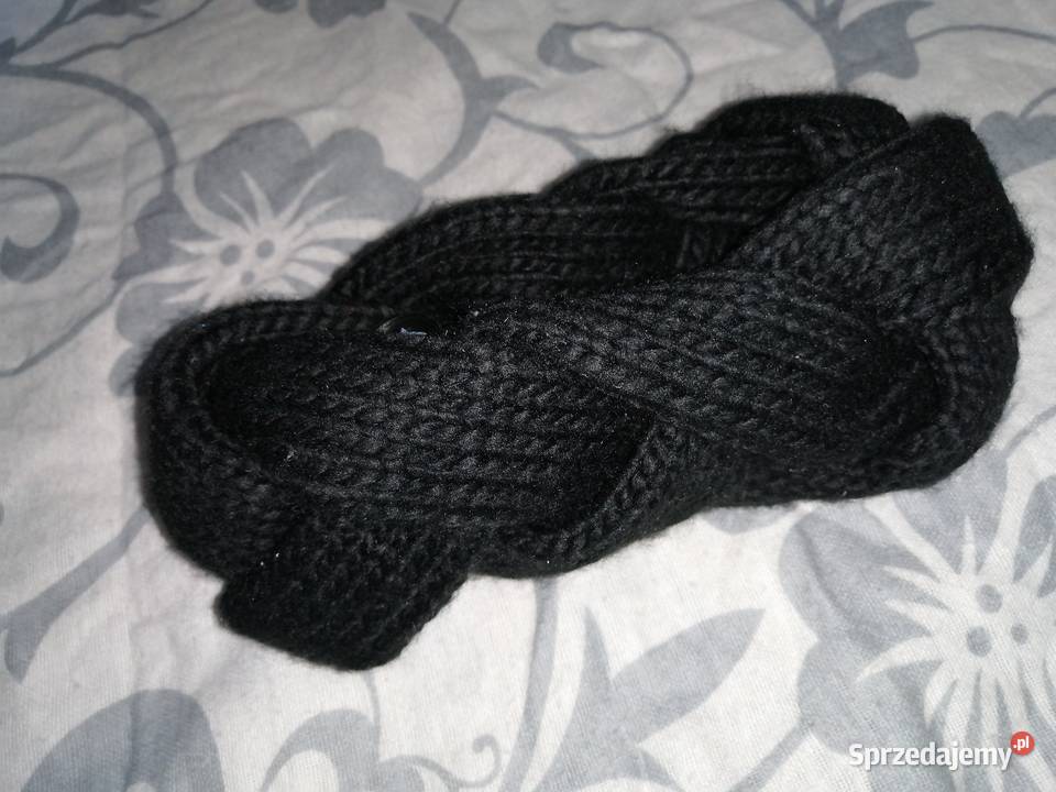 HM ciepła Gruba Czarna Zimowa Opaska na głowę Dla kobiet Nakrycia głowy Leszno