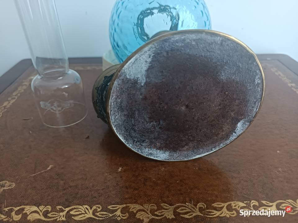 Stara lampa naftowa mosiądz Francja wielkopolskie sprzedam