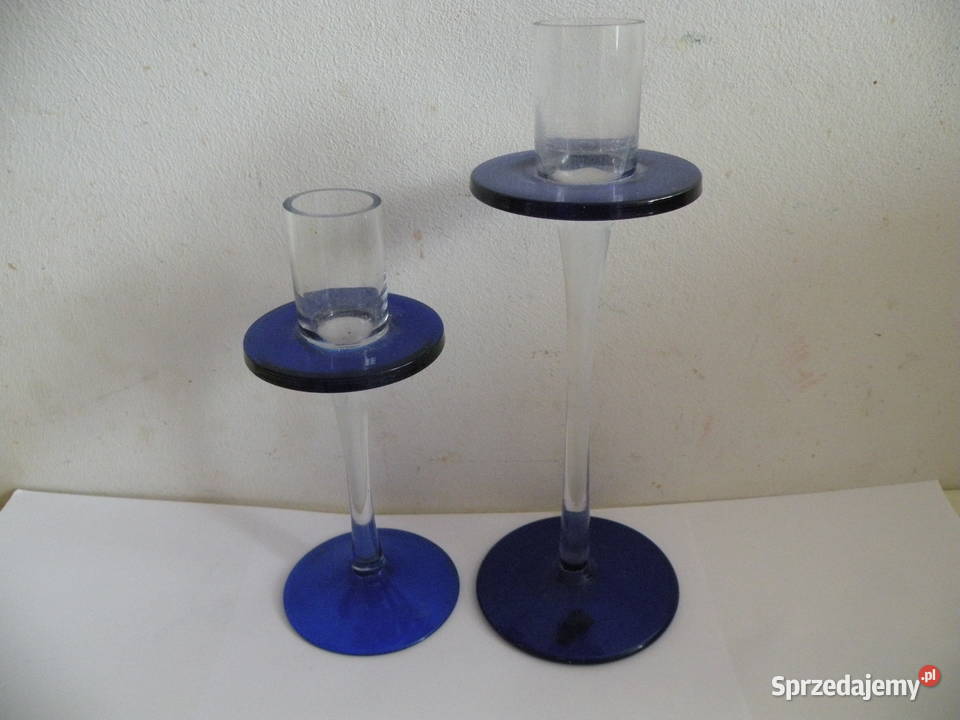 Świeczniki szkło z PRLu sprzedam