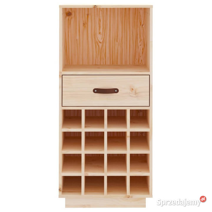 Szafka na wino czarny 45x34x100 lite drewno Warszawa