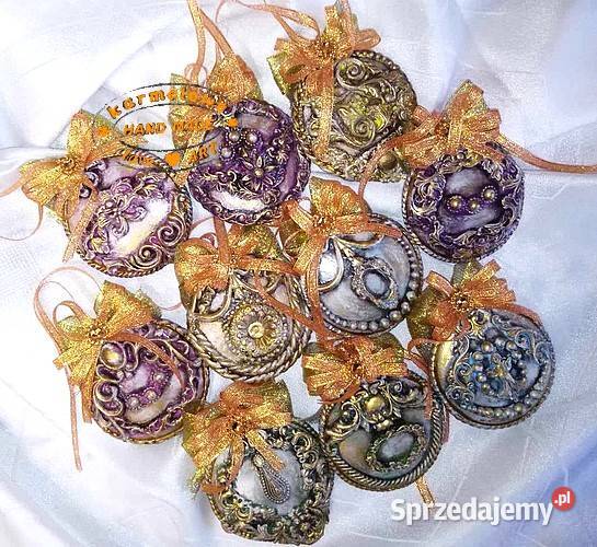 Ozdoby choinkowe komplet 10 medaliony bombki Warszawa