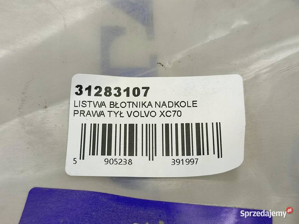 LISTWA BŁOTNIKA PRAWY TYŁ VOLVO XC70 II 20072016 Listwy i nakładki lubelskie
