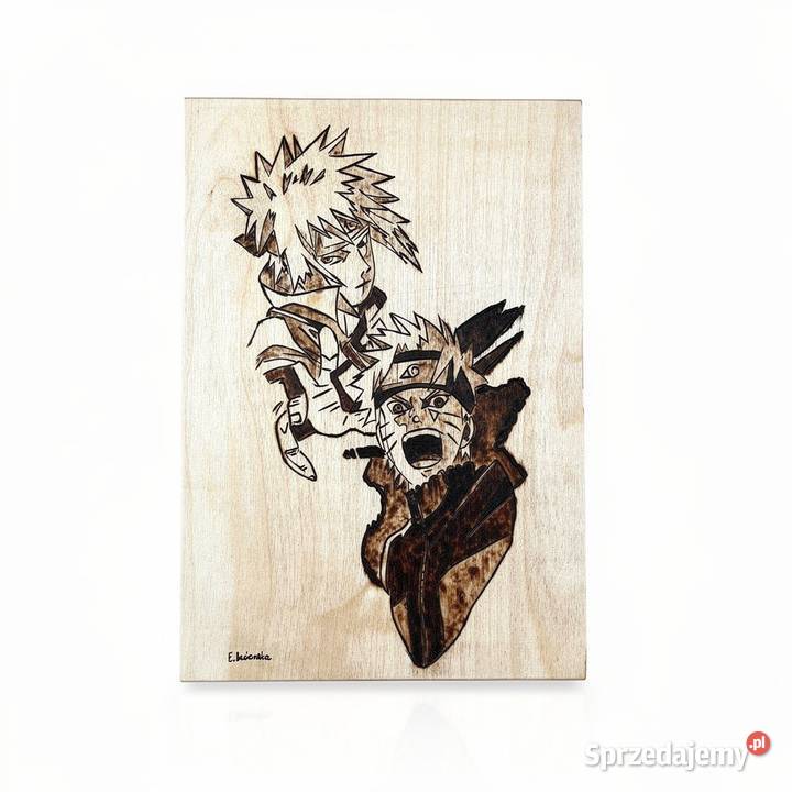 Naruto Minato wypalany w drewnie podlaskie Łomża